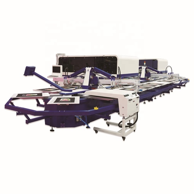 High Quality Industrial Price Large Format Printer Heavy Duty Oval Hybrid Screen Printer
