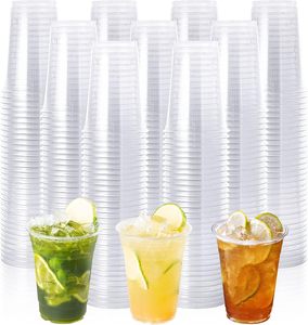 Custom Biodegradable 12 Oz 16 Oz 24 Oz 32 Oz Clear Cold <b>Drink</b> <b>Plastic</b> PET PLA Glass <b>Cup</b> Disposable With Lids - Product Image 1