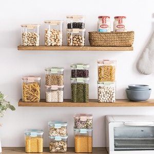 Citylife Stackable Food Containers Plastic Organizer Food Storage Boxes Bins Lid Storage Container Set