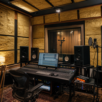 Panneau acoustique professionnel en laine de roche, insonorisation, réduction du bruit, isolation murale moderne pour studio d'enregistrement, salon