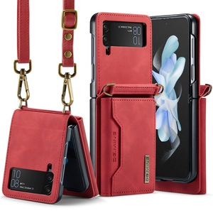 สายคล้องคอหนังพับสําหรับ<span class=keywords><strong>Samsung</strong></span> <span class=keywords><strong>Galaxy</strong></span> <span class=keywords><strong>Z</strong></span> <span class=keywords><strong>Flip</strong></span> 5 4 3 ที่ถอดออกได้ <span class=keywords><strong>2</strong></span> ใน 1 กระเป๋าสตางค์กลับกระเป๋า - Product Image 3