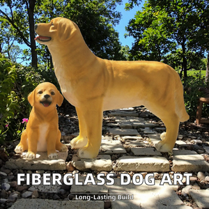 Escultura de Perro de Resina y Fibra de Vidrio Personalizada, Estatua de Animal Realista para Decoración de Jardín, Parque Temático o Exteriores - Product Image 2