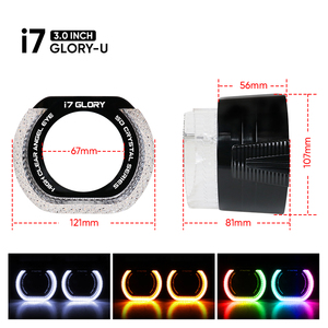 Oferta Especial: Ojos <span class=keywords><strong>de</strong></span> Ángel 5D <span class=keywords><strong>de</strong></span> 3.0 Pulgadas, Bi-<span class=keywords><strong>LED</strong></span>, 12V, Proyector, Máscara Halo, Anillo WRGB, DRL RGB con Función Switchback - Product Image 6