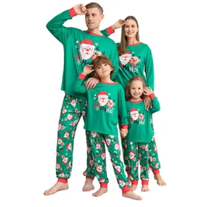 2023圣诞男士印花搞笑可爱睡衣睡衣套装圣诞搭配家庭睡衣套装
