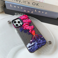 Nouvelle coque de téléphone portable au design volcanique pour iPhone 16 Plus 17 Air Pro Max, coque électro-plaquée antichoc, coque arrière