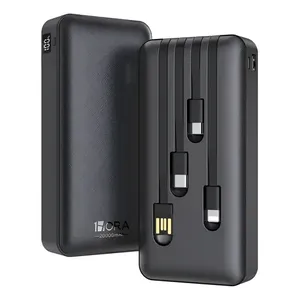 Banque d'alimentation portable 20000mAh 4 câbles Connecteur USB-C Protection contre les surcharges Autonomie de 1 heure Compatible Japon pour iPhone - Product Image 1