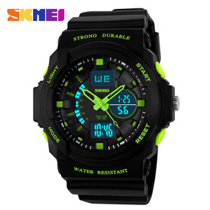 Skmei Men's Digital Watch Dual Time Water Resistant Sport Watch With Led Display And Luminous Dial For Outdoor Activities - Product Image 1
