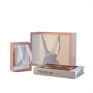 Custom Luxury <b>Small</b> <b>Gift</b> Paper Bags with Window Display for Clothing Recyclable Packaging with Custom Accessories and Handles - Product Image 3