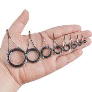 10 pièces Guides de <span class=keywords><strong>canne</strong></span> <span class=keywords><strong>à</strong></span> <span class=keywords><strong>pêche</strong></span> Kit de réparation Guides en acier inoxydable <span class=keywords><strong>anneau</strong></span> en <span class=keywords><strong>céramique</strong></span> anneaux de guidage de <span class=keywords><strong>canne</strong></span> <span class=keywords><strong>à</strong></span> <span class=keywords><strong>pêche</strong></span> fournitures de construction de tige - Product Image 5