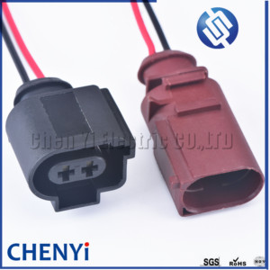 2ピン自動防水センサーリアブレーキキャリパーモーターハーネスコネクタプラグ1J0973722A B6 B7 CC A4 Q3 Q5用 - Product Image 3