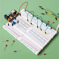 Placa de Pruebas MB-102, Prototipo de Placa de Circuito Impreso sin Soldadura de 400 Puntos, Cables de Conexión para Kit Arduino, Cable Dupont para Bricolaje