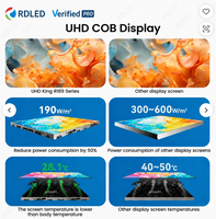Écran d'affichage vidéo LED intérieur de 136 pouces P0.78-P1.875, mur vidéo sans soudure COB avec résolution 8K et HDR10+