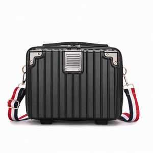 Nouvelle Trousse de Maquillage Portable 14 Pouces en Gros Direct Usine avec Fermeture Ouverte, Motif Dessin Animé, Bandoulière et Poignée, Petite Valise Suspendue - Product Image 4