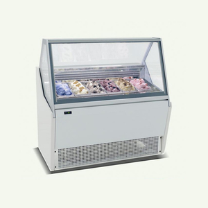 Popsicle hiển thị tủ đông cong Ice Cream Tủ đông siêu thị ngực Tủ đông Ice Cream tủ lạnh Showcase cho món tráng miệng cửa hàng - Product Image 5