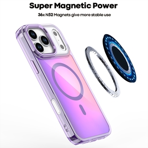 Nuova custodia per telefono con gradiente alla moda Anti-giallo per iPhone 17 16 15 14 <span class=keywords><strong>13</strong></span> 12 11 <span class=keywords><strong>Pro</strong></span> <span class=keywords><strong>Max</strong></span> magnetico senza fili custodia antiurto - Product Image 6