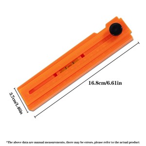 Mr Drill Orange Multi Functional Angle Ruler 165mm Plastic <b>Level</b> Gauge With Bubble <b>Level</b> For Precision Measuring - Product Image 3