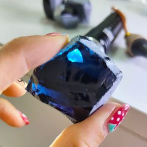 200 g/lote Topacio Londres azul oscuro #48 Color sin cortar nanosital materia prima sintética Nano piedra preciosa Piedra en bruto - Product Image 2
