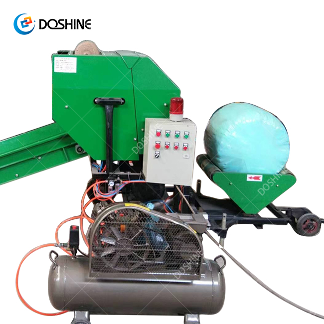 Мини-пресс-подборщик для Сенной соломы и машина для упаковки силоса, Круглый подборщик для силоса с дизельным двигателем