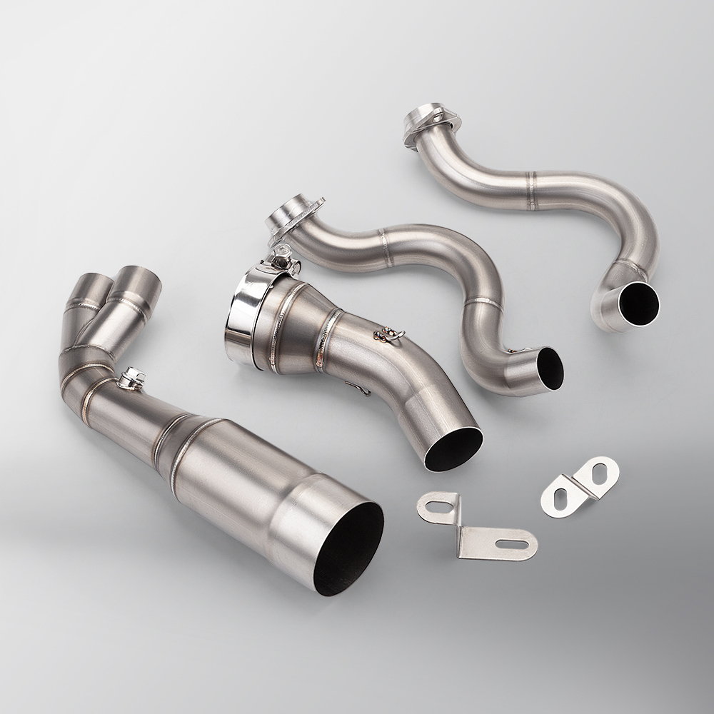 Motorcycle Exhaust Escape Full System Front Mid Link Pipe for ER6N