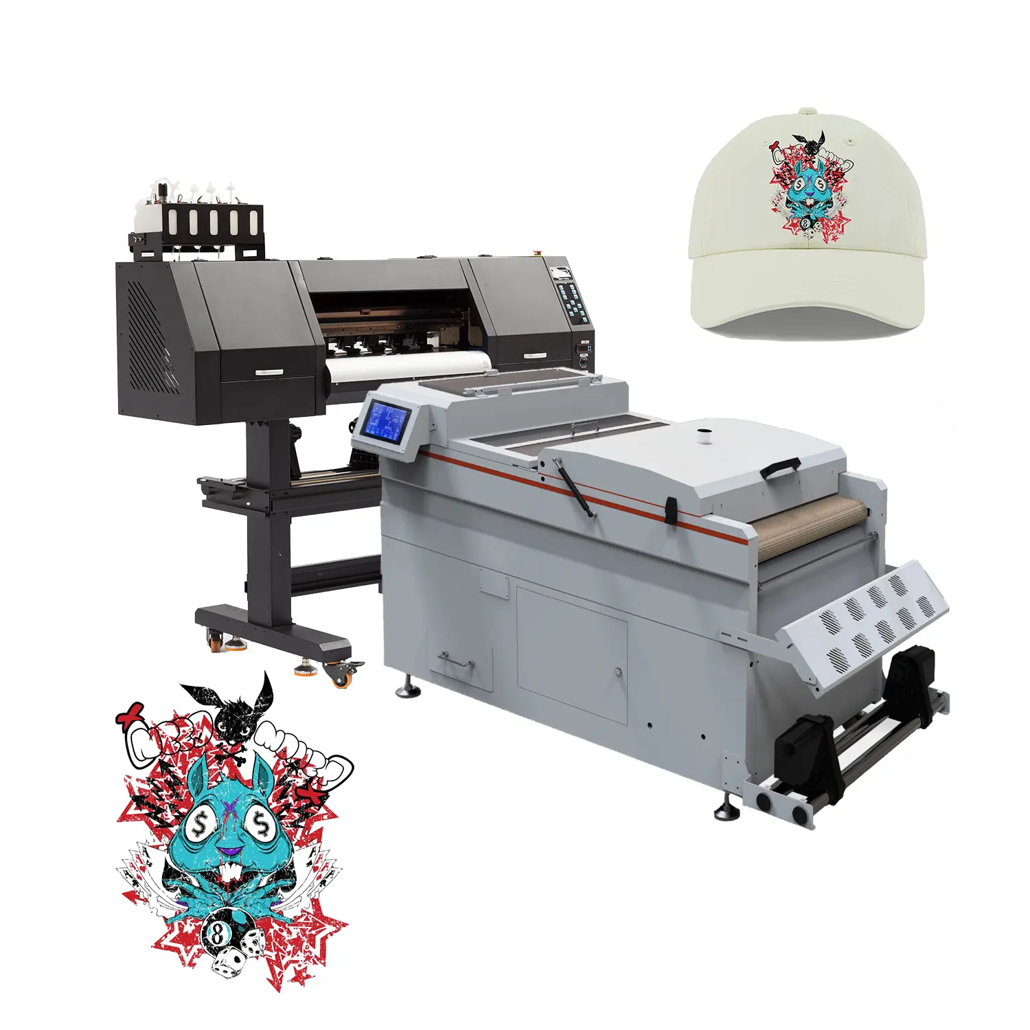 High Precision 24 Inch 60cm DTF Printer with Powder Shaker Set for Textile Printing