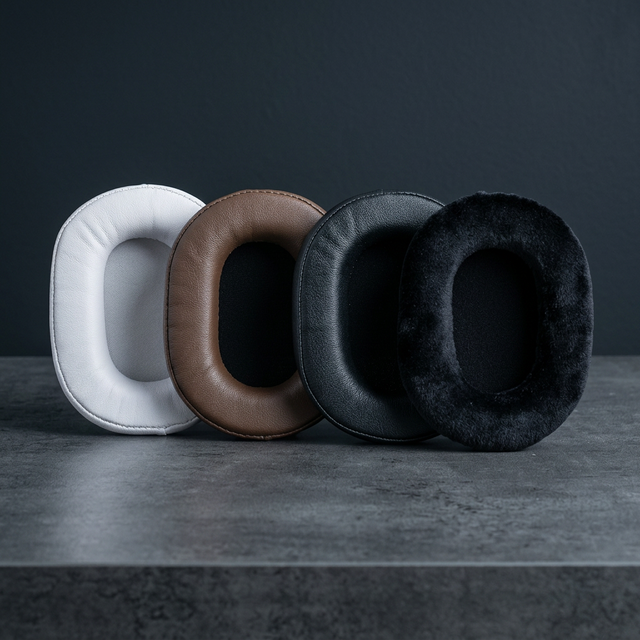 For Audio-Technica ATH-M50x M40x M30 Earpads Breathable Velour Ear Pads Wrinkled Protein Leather Ear Cushion Studio Headset Cups