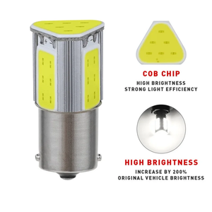슈퍼 밝은 다채로운 COB LED 단일 두 접촉 자동차 Led 방향 지시등 램프 1156 자동 빨강 녹색 백색 다이오드 브레이크 램프 DC 12V - Product Image 3