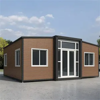 Maison préfabriquée modulaire de luxe, 2 chambres, mobile, portable, extensible, type conteneur