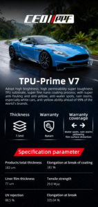 Película Protectora de Pintura PPF Serie Prime de Goodcarway V7 V8 V33, Autoregenerable, Antiamarilleo, Rollo de PPF para Automóviles, Venta Directa de Fábrica al por Mayor - Product Image 2