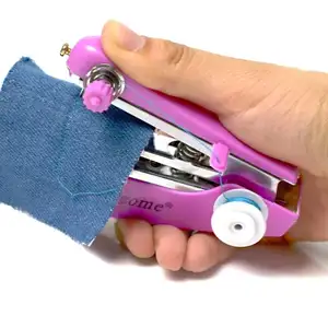 Mini Schattige Draagbare Steek Handedheld Handige Hand Naaimachine Voor Kleding