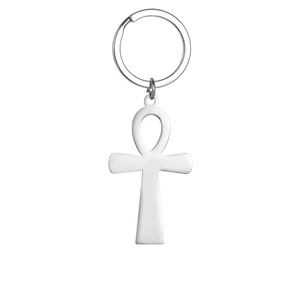 Thép Không Gỉ Cổ Ai Cập Biểu Tượng Ankh <span class=keywords><strong>Keychain</strong></span>, Cuộc Sống Biểu Tượng Xe Mặt Dây Chuyền Kim Loại Móc Chìa Khóa - Product Image 6