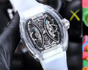 นาฬิกาข้อมือทรงกระบอกอัตโนมัติกันน้ำคุณภาพสูงขายส่ง พร้อมหน้าปัดคริสตัลแซฟไฟร์และคาร์บอนไฟเบอร์ - Product Image 2