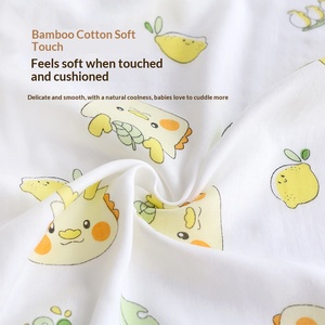 Manta Envolvente Transpirable de Bambú y Algodón de 90x90cm con Diseño de Dibujos Animados para Bebé, Antiácaros, Doble Capa, Tejido de Muselina, para Recién Nacidos - Product Image 4