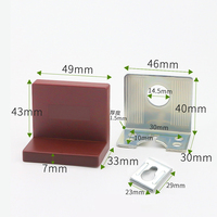 Meilleur prix 90 degrés en forme de L support d'angle en plastique réglable suspendu à Angle droit connecteur de meubles et Support d'étagère