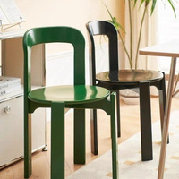 Chaise de salle à manger Rey moderne en bois massif, mobilier de maison pour petit appartement, dossier coloré et épaissi, garantie 1 an
