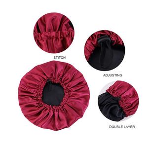 Satin Sleeping Hair Protection <b>Bonnet</b> with Printed Design Multi-color Promotional Use Custom Logo - Product Image 2