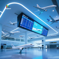 Écran d'affichage LED d'intérieur ultra-mince de 20mm pour la salle de travail d'église et les murs vidéo d'aéroport Panneau LED d'intérieur fixe