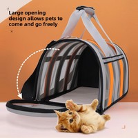 Sac de transport pliable pour animaux de compagnie, grand espace, respirant, en maille Oxford, pour chat et chien, idéal pour l'extérieur