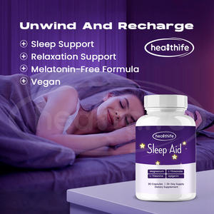 Healthife Sleep Supplement Handelsmarke Magnesium Threonat L-Theanin Zitronen melisse Extrakt Apigenin Komplex Kapsel - Product Image 4