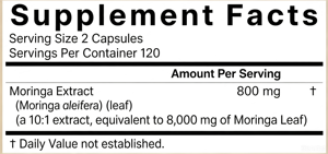 Cápsulas de Moringa de Marca Privada OEM, Suplementos Nutricionales para Adultos, Vitamina, Extracto Herbal de Hoja de Moringa en Botella - Product Image 6