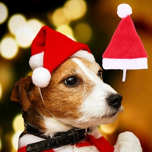 Chapeau de noël en peluche <span class=keywords><strong>pour</strong></span> <span class=keywords><strong>chat</strong></span>, chien, père noël, nouvel an, fête, décorations <span class=keywords><strong>pour</strong></span> la maison, casquettes <span class=keywords><strong>pour</strong></span> chiens - Product Image 1
