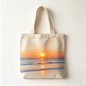 Sac de plage en toile avec longue bandoulière, motif lettres, taille moyenne, sac fourre-tout en coton, impression personnalisée pour cadeaux et fêtes - Product Image 1
