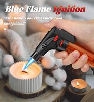 Encendedor de Antorcha Recargable, Mini Encendedor de Plástico para PC, Recargable, Resistente al Viento, Encendido por Botón, para Velas, Chimeneas, Parrillas, Negro, Logotipo Personalizado, USB