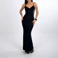 Robe sans manches à col en V, coupe ajustée, en polyester uni, pour femme de bureau, à porter en été, en noir et jaune
