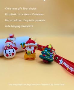 Customizable Christmas PVC Cartoon and <b>Anime</b> Style Eco-friendly Business Gift <b>Keychain</b> with Rubber and Plastic Carabiner - Product Image 2