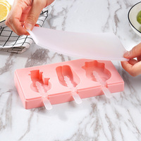Moule à crème glacée en Silicone Offres Spéciales pour enfants dessin animé Support en forme de fruit conception personnalisée plateau à Popsicle sans BPA