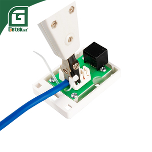 Boîtier de connexion <span class=keywords><strong>RJ45</strong></span> GETEKnet ODM Huo1/2 Port Cat5e blanc en ABS pour montage en surface avec câblage <span class=keywords><strong>T568A</strong></span>/B - Product Image 4