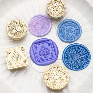 Melhor Preço Lucky Bet Series Poker Dice Jogo Straight Flush Spade A Wax Seal Stamp Head