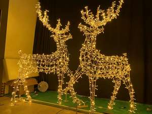 Offres Spéciales Noël Renne Éclairage Décoratif Motif Animal 3d Renne De Noël Éclairé Étanche Extérieur avec Corde Lumière - Product Image 2