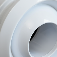 Diffuseur d'air sphérique blanc en ABS, durable, à direction réglable, pour système CVC moderne, idéal pour bureau, sous-sol, entrepôt