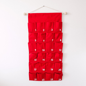 Green Christmas <strong>Advent</strong> <strong>Calendar</strong> 24 Days Custom Empty Giant <strong>Fabric</strong> Cotton Canvas Blank Christmas Countdown <strong>Calendar</strong> for Kids - Product Image 3